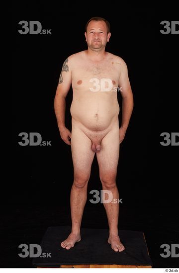 Whole Body Man White Nude Chubby Standing Studio photo references