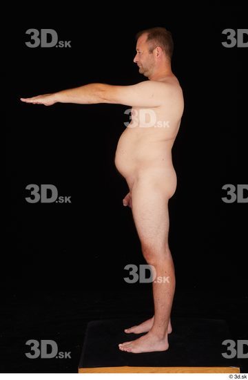 Whole Body Man White Nude Chubby Standing Studio photo references