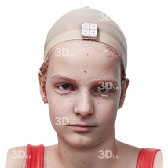 Head Woman White  3D Neutral Raw