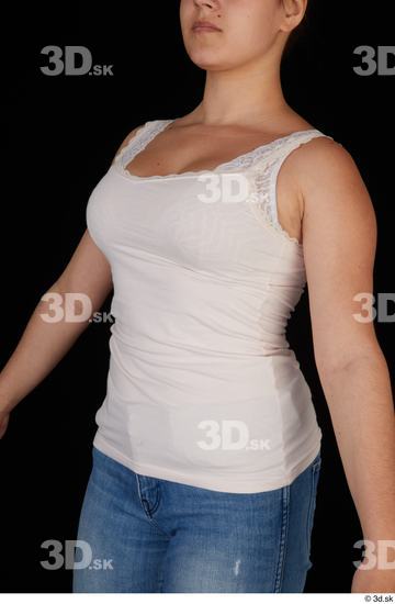 Serina Gomez casual dressed upper body white top  jpg