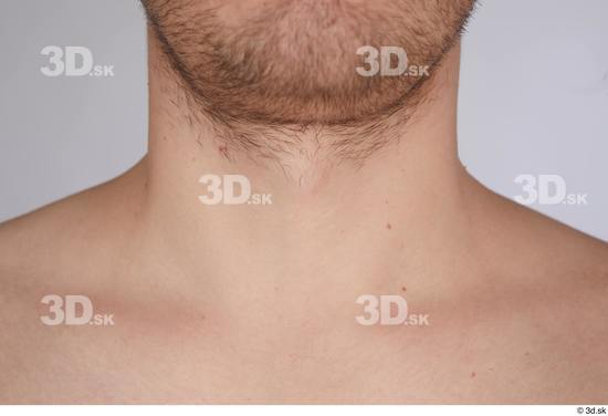 Neck Man White Nude Slim Studio photo references