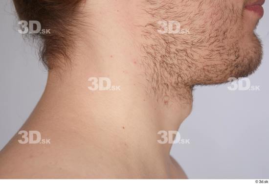 Neck Man White Nude Slim Studio photo references