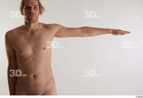 Arm Man White Nude Slim Studio photo references