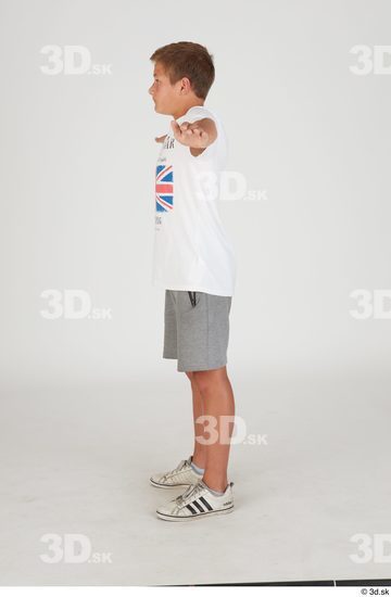 Whole Body Man T poses White Sports Slim Standing Street photo references