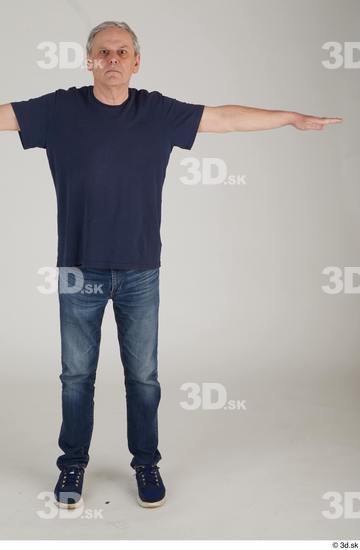 Whole Body Man T poses White Casual Slim Standing Street photo references