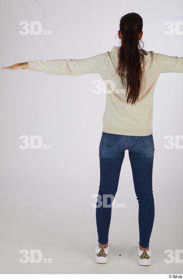 Whole Body Woman T poses Casual Slim Standing Street photo references