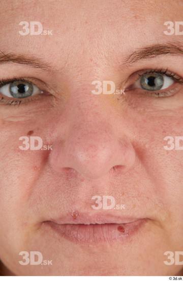 Nose Woman White Casual Chubby Street photo references