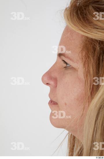 Nose Woman White Casual Chubby Street photo references