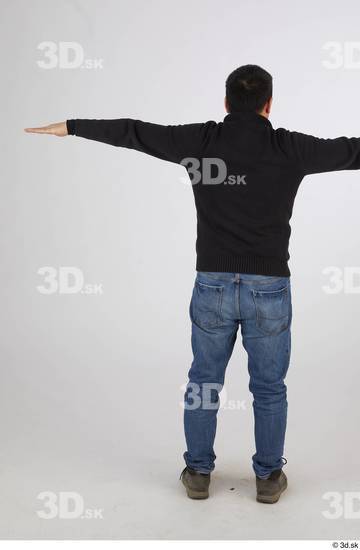 Whole Body Man T poses Asian Casual Slim Standing Street photo references