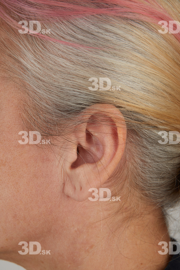 Ear Woman White Casual Chubby Street photo references