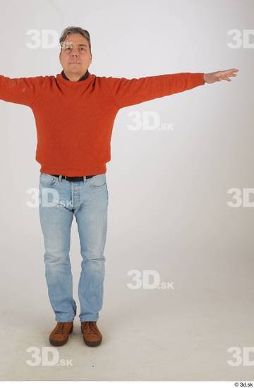 Whole Body Man T poses Casual Slim Standing Street photo references