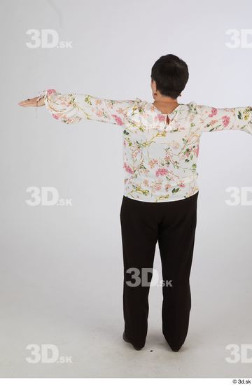 Whole Body Woman T poses Asian Casual Chubby Standing Street photo references