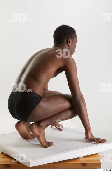 Man Black Slim Male Studio Poses