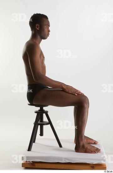 Man Black Slim Male Studio Poses