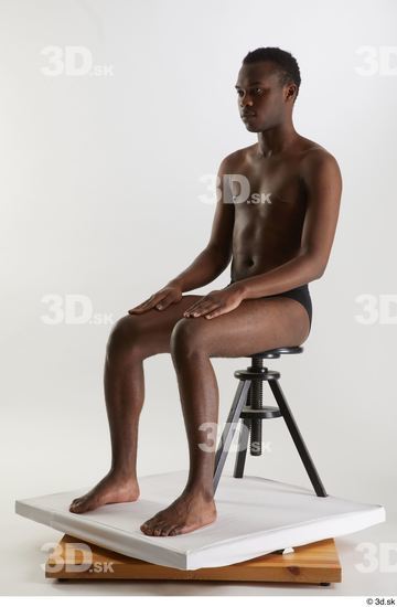 Man Black Slim Male Studio Poses