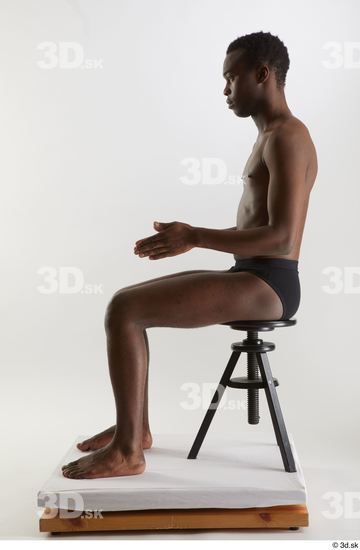 Man Black Slim Male Studio Poses