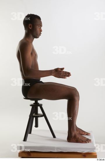 Man Black Slim Male Studio Poses