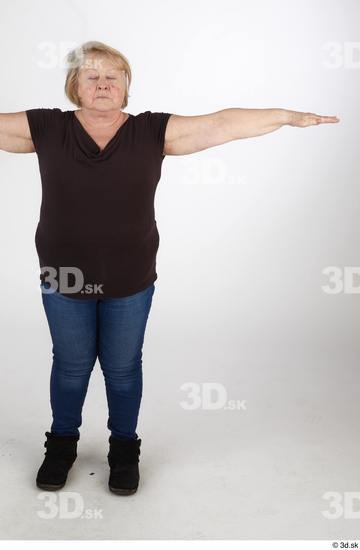 and more Whole Body Woman T poses White Casual Overweight Standing Street photo references