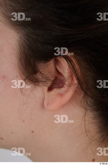 Ear Woman White Casual Chubby Street photo references