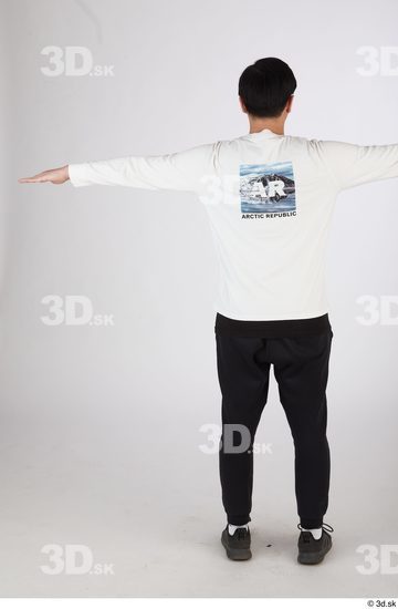 Whole Body Man T poses Asian Casual Slim Standing Street photo references