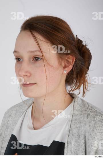 Head Hair Woman White Casual Slim Street photo references