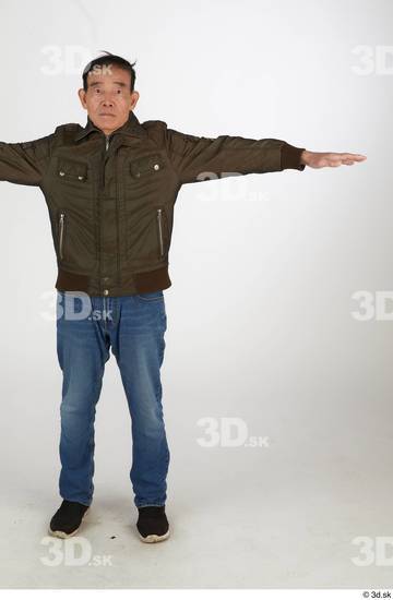 Whole Body Man T poses Asian Casual Slim Standing Street photo references