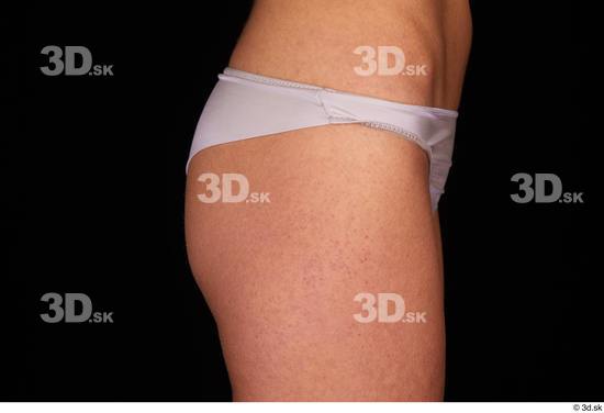 Hips Bottom Woman White Underwear Slim Panties Studio photo references