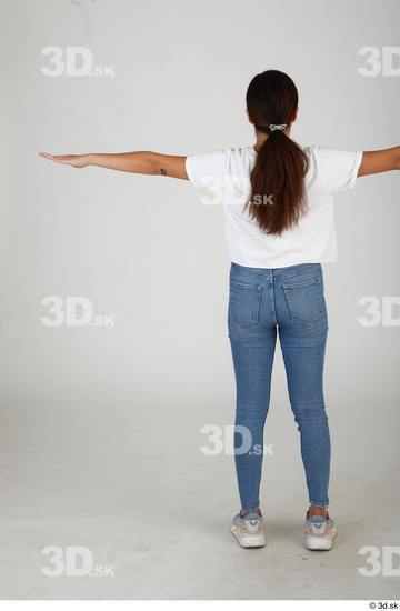 Whole Body Woman T poses Asian Casual Slim Standing Street photo references