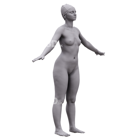 Woman White 3D Artec Bodies