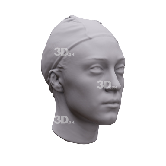 Woman White 3D Artec Heads