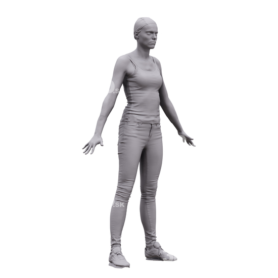 Woman White 3D Artec Bodies