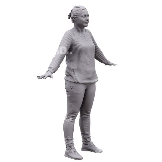 Woman White 3D Artec Bodies