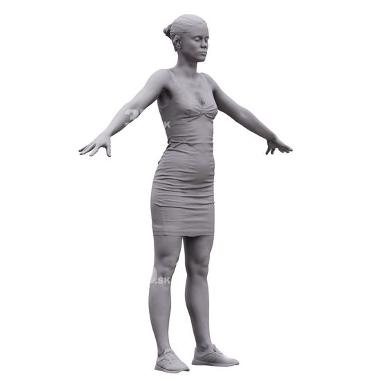 Woman White 3D Artec Bodies