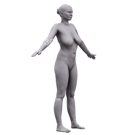 Woman White 3D Artec Bodies