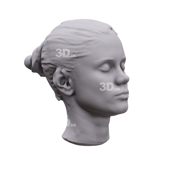 Woman White 3D Artec Heads