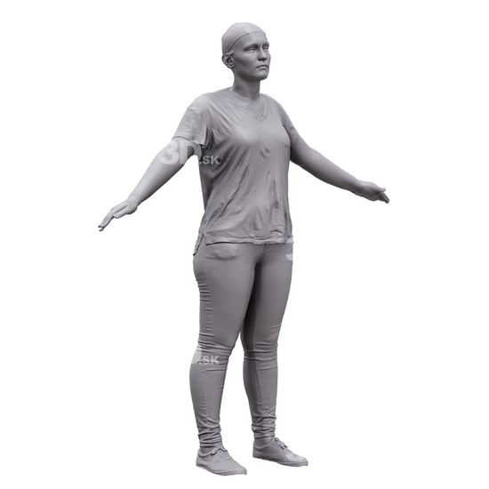 Woman White 3D Artec Bodies