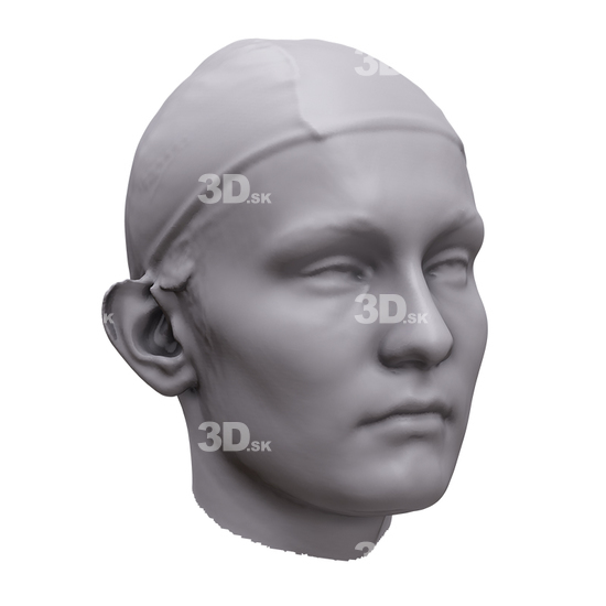 Woman White 3D Artec Heads