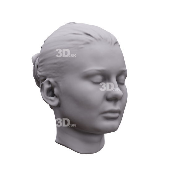 Woman White 3D Artec Heads