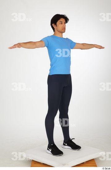 Man White Slim Male Studio Poses