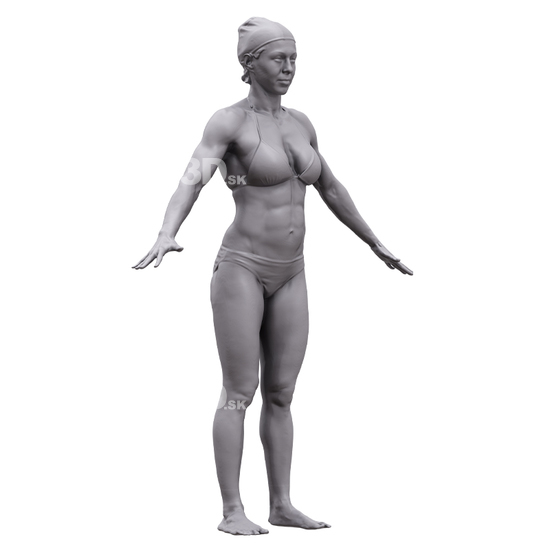Woman White 3D Artec Bodies