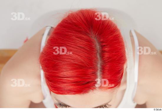 Head Hair Tail Woman White Slim Studio photo references