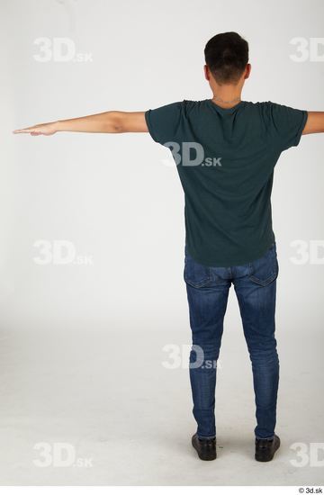 Whole Body Man T poses Asian Casual Slim Standing Street photo references