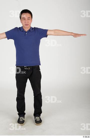 Whole Body Man T poses Asian Casual Slim Standing Street photo references