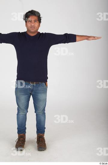 Whole Body Man T poses Casual Slim Standing Street photo references