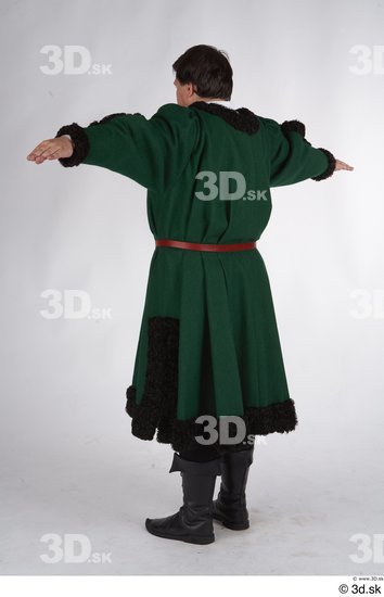 Whole Body Man T poses White Historical Dress Costume photo references