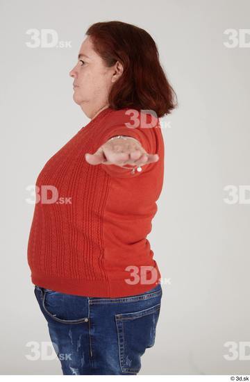 Upper Body Woman Casual Chubby Street photo references