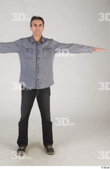 Whole Body Man T poses Casual Slim Standing Street photo references