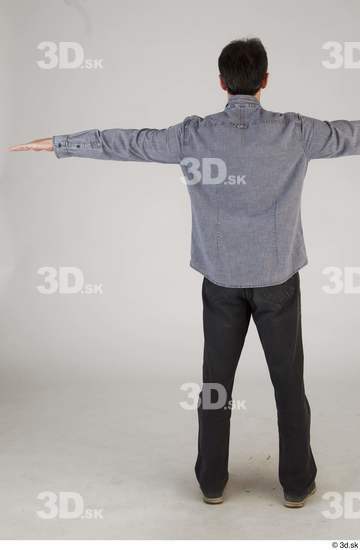 Whole Body Man T poses Casual Slim Standing Street photo references