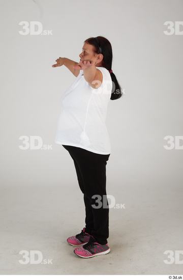 Whole Body Woman T poses Casual Chubby Standing Street photo references