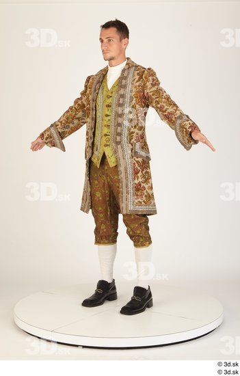 Whole Body Man White Historical Costume photo references